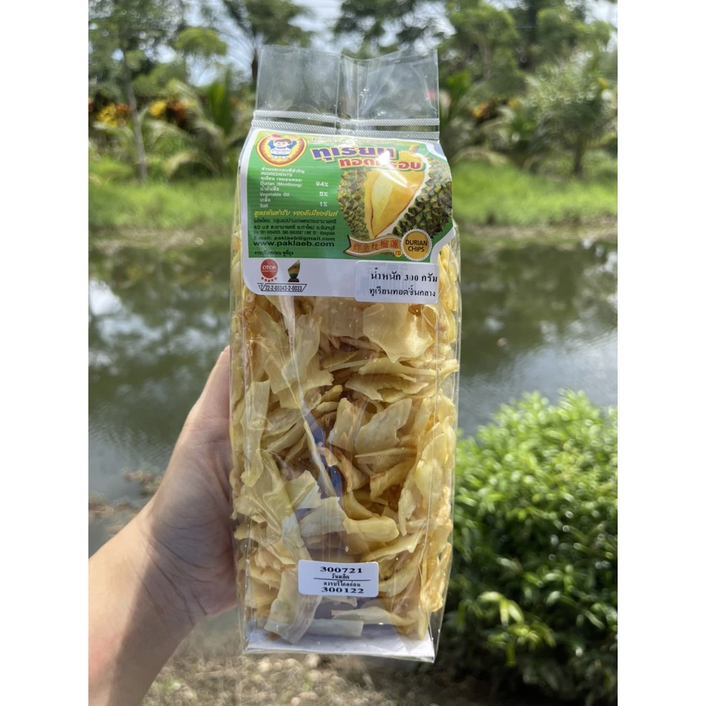 ทุเรียนทอด นน. 300g (ชิ้นกลาง)  ตราป้าแกลบ ของดีเมืองจันท์ กรอบ ผลิตใหม่ๆ การันตีคุณภาพ รับประกันความอร่อย thumbnail 7