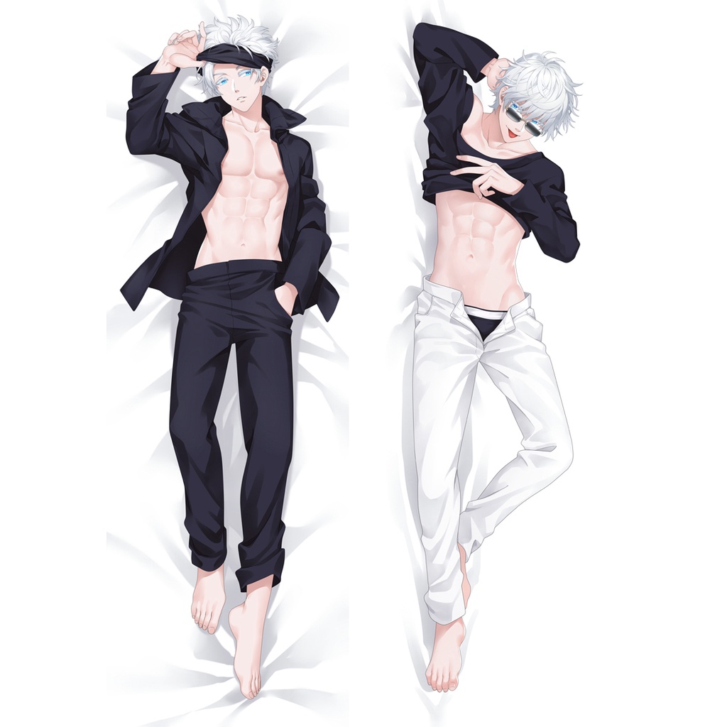 60x180 ซม.Jujutsu Kaisen Gojo Satoru หมอนชาย Ryomen Sukuna 2 ด้านพิมพ์ Dakimakura Peachskin หมอน