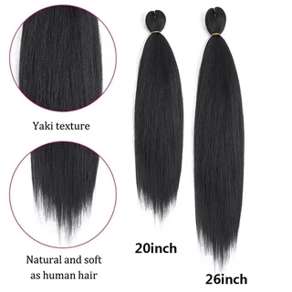 20 "26" นิ้ว Yaki ตรงสังเคราะห์ผมยืดโครเชต์ Jumbo Braids Kanekalon ผม Braiding