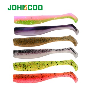 Johncoo 6 ชิ้น Tpr เหยื่อตกปลาแบบนุ่ม 70 มม. 2.3 กรัม