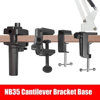 ไมโครโฟน cantilever bracket ข้างเตียง dual-use อุปกรณ์เสริมอลูมิเนียมโลหะทั้งหมด I-beam คลิปโคมไฟตั้งโต๊ะฐานคลิปคงที่