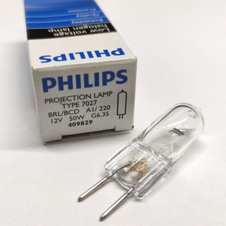 หลอดฮาโลเจน projection lamp 12v 50w 7027 philips halogen หลอดโคมทำฟัน