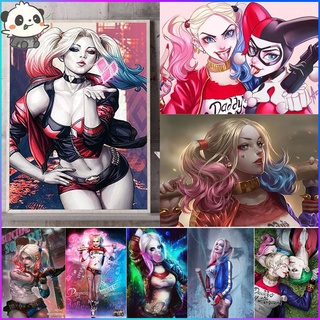 ภาพวาดปักครอสติก 5D รูป Harley Quin สําหรับตกแต่งบ้าน