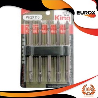 ดอกไขควง 2X110 MM แพค 5 ดอก  EUROX รุ่น สีเทา(03-009-340),สีเงิน(03-009-323 )