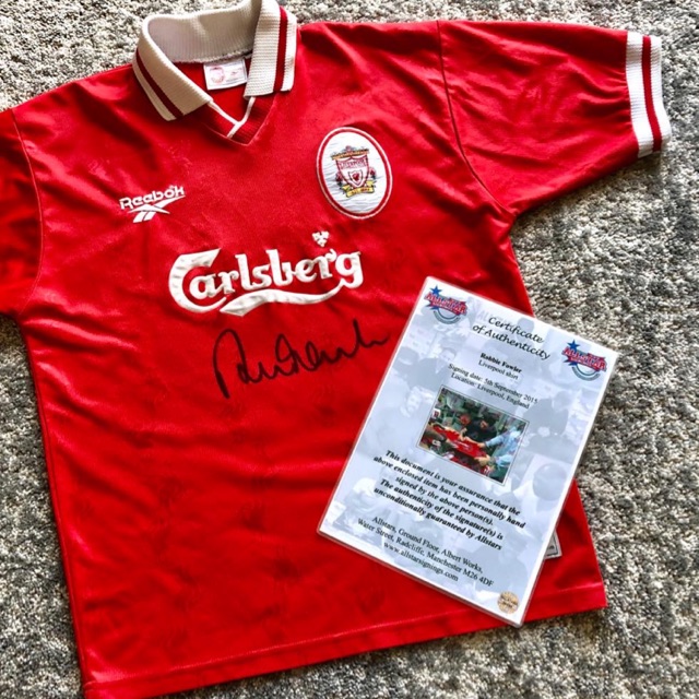 [ของแท้ 100%] เสื้อฟุตบอลลิเวอร์พูล Liverpool 1996/98 (Robbie Fowler Signed)