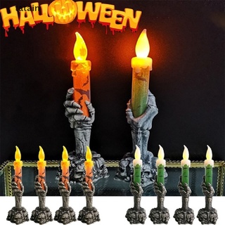 [TAT] Halloween Skull Skeletal Hand Holder Candle Light Party Decoration Flame Light CVX