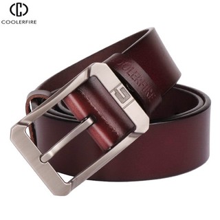 Fin 1 เข็มขัดผู้ชาย เข็มขัดหนังแท้ 100% Man Genuine Leather Waist Belt No. 2611