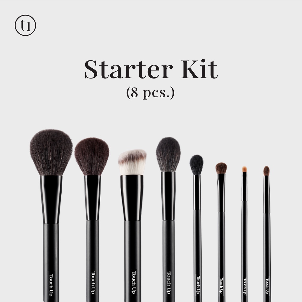 (( ขนแพะ ขนม้า )) เซตแปรงแต่งหน้าพื้นฐาน Touch Up (Starter Kit) 8 ชิ้น