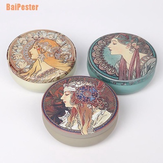 Baipester (x) กล่องโลหะทรงกลม ขนาดเล็ก สําหรับเก็บชา กาแฟ