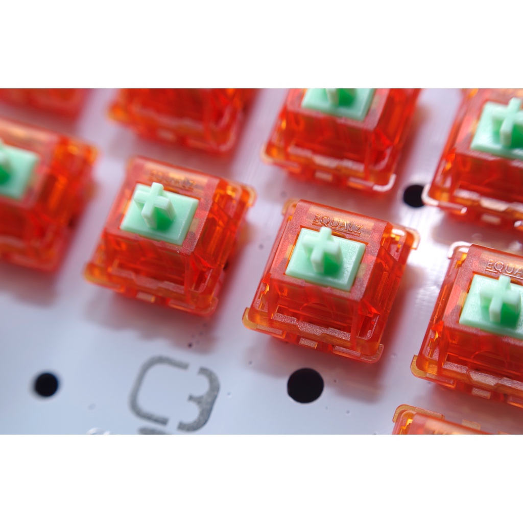 แป้นพิมพ์：10cs/ack Equalz Tangerine Switch 5 Linear Switches For
