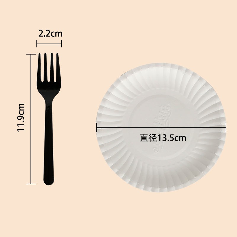 ☬۞ จานรองจานเค้กและส้อม ชุดครั้งเดียว Sex Plastic Cake Fork Plate Set Birthday Cake Cutlery 6801