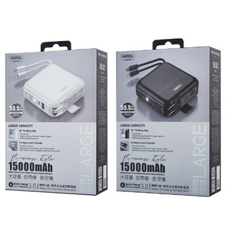 REMAX แบตสำรอง 15000mAh Power Bank RPP-20 Type-C To Lightning แท้100% แบตขนาดพกพา เพาเวอร์แบงค์