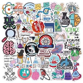 50PCS Science Chemistry Biology Laboratory Research Stickers For Furniture Wall Desk Chair Toy Computer Motorcycle