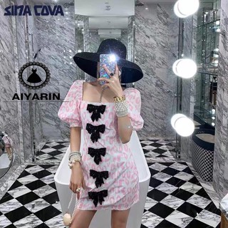 พร้อมส่ง 🐯🎀 Aiyarin Size L XL 💝 Dress ลายเสือสีชมพู ตัวนี้น่ารักมากๆเลยคะ แต่งแขนพองใหญ่ๆมีซับใน แต่งโบว์ด้านหน้าสวย