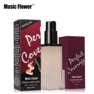 Music flower Dream satin skin BB Cream รองพื้นฝาม่วง ขวดเหลี่ยม