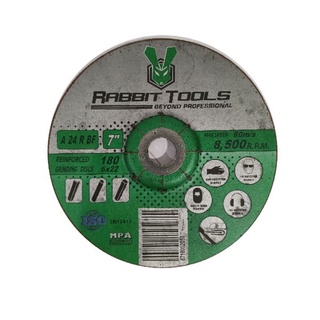 ใบเจียร ใบเจียรเหล็กแบบหนา Rabbit tool7" x 1/4" x 7/8" สำหรับหินเจียรขนาด7