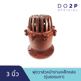 หัวกะโหลกดูดน้ำ ฟุตวาล์วหน้าจานเหล็กหล่อ (รุ่นธรรมดา) 3" Foot Valve (Flange Type) 3"