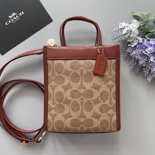 COACH MINI CASHIN TOTE IN SIGNATURE CANVAS