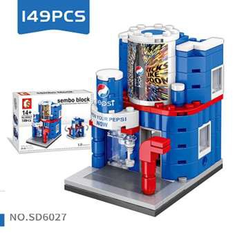 ตัวต่อ SEMBO BLOCK (149 ชิ้น) : ร้านค้า Pepsi เป๊ปซี่ ของเล่น ของสะสม สร้างเมืองจิ๋ว เลโก้ Lego #6027