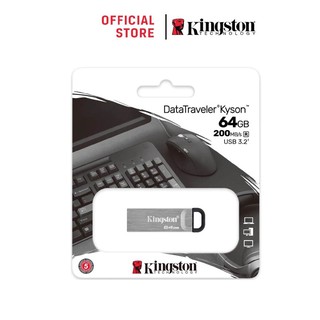 Kingston 64GB DataTraveler Kyson USB-A Flash Drive - แฟลชไดร์ฟ (DTKN/64GB)