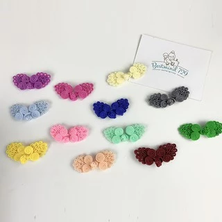 20สี กระดุมจีน กระดุมผ้า set01