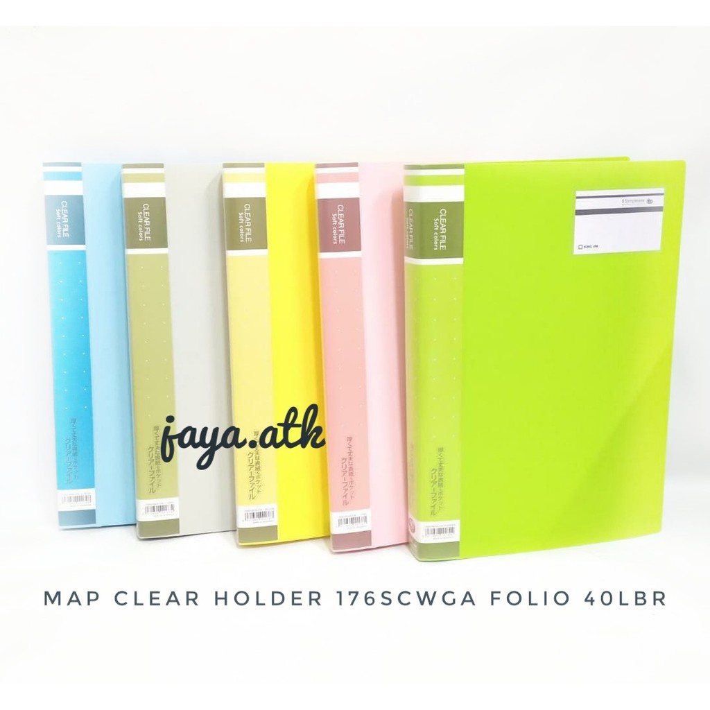 พลาสติก DOCUMENT FOLIO F4 40 LBR CLEAR HOLDER F4 40 สีพาสเทล DOCUMENT FOLIO F4 สีอ่อน