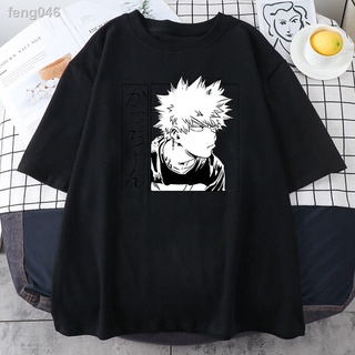 №My Hero Academia Katsuki Bakugo พิมพ์ขนาดใหญ่ T เสื้อผู้หญิงฤดูร้อนหลวมอะนิเมะเสื้อผ้าหญิงแขนสั้น Casual Tshirts เสื้อผ