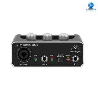 Behringer UM2 USB ออดิโออินเตอร์เฟส Audiophile 2×2 USB Audio Interface with XENYX Mic Preamplifier