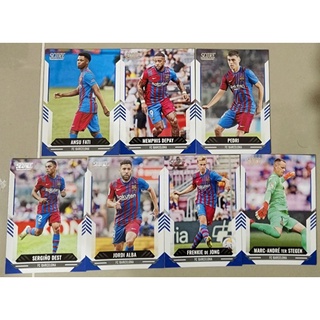 การ์ดฟุตบอลทีม Barcelona Score Panini 7 ใบ