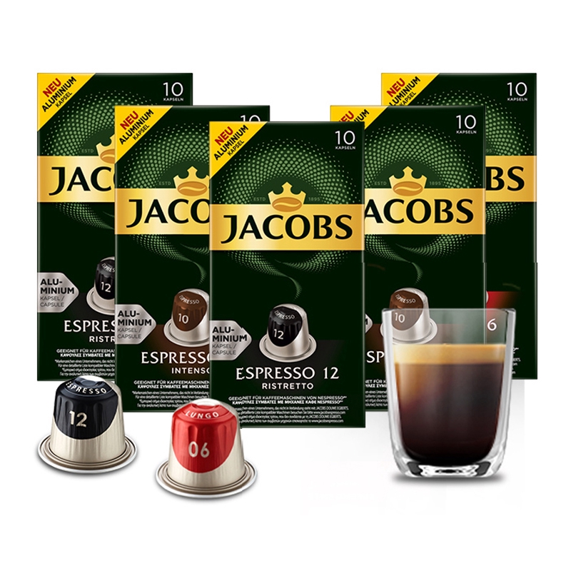 JACOBS Coffee Capsule 10 Pieces For Multiple Coffee Machines ฝรั่งเศส แคปซูลกาแฟ สำหรับเครื่องชงกาแฟ