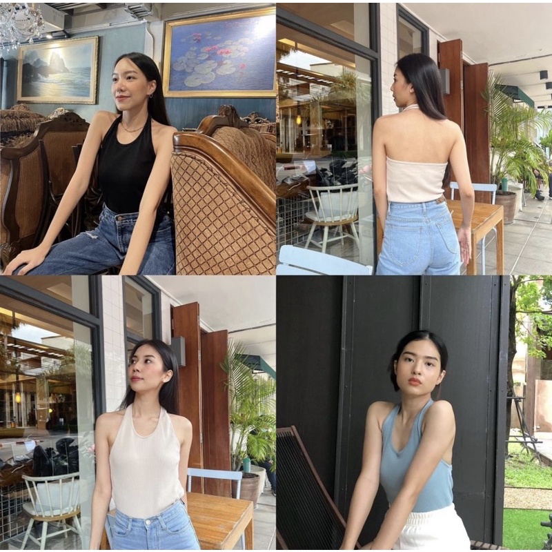 Quinn Top - Halter Neck (เสื้อคล้องคอผ้ายืดใส่แล้วหุ่นดีมากกก)