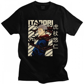 [COD]ใหม่ เสื้อยืดแขนสั้น ผ้าฝ้าย พิมพ์ลาย Jujutsu Kaisen Yuji Itadori สไตล์ฮาราจูกุ แฟชั่นเรโทร สําหรับผู้ชาย 2022S-5XL