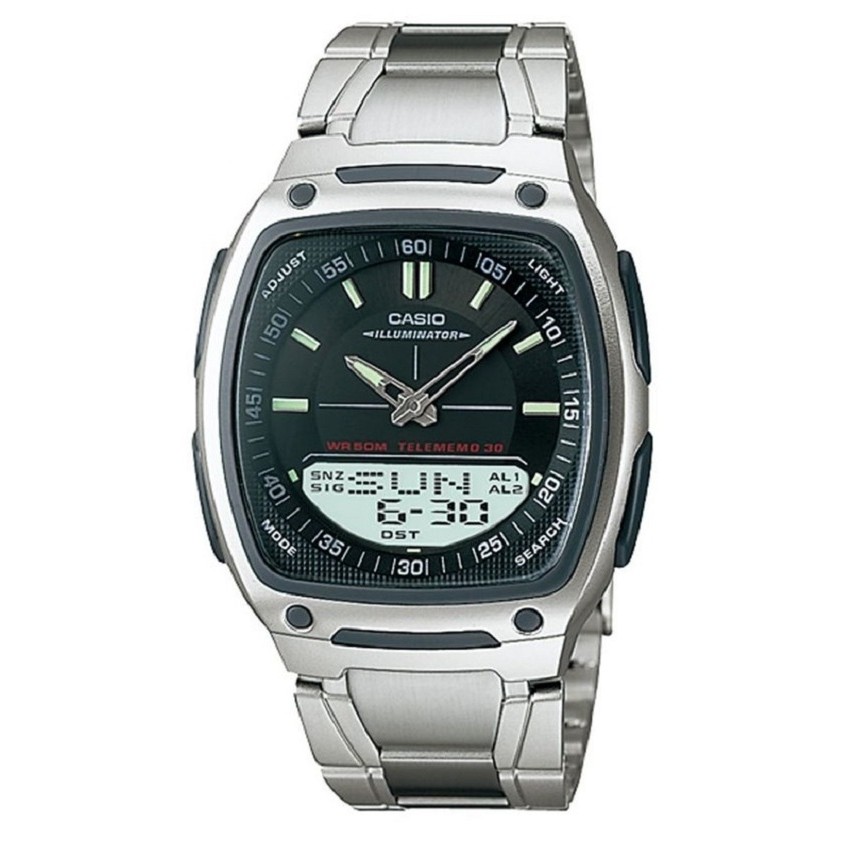 Casio Standard นาฬิกาข้อมือผู้ชาย สีเงิน สายสแตนเลส รุ่น
AW-81D-1AVDF