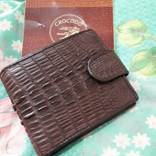 Alligator skin กระเป๋าสตางค์ใบสั้น หนัง แบบพับ แฟชั่นสำหรับผู้ชาย