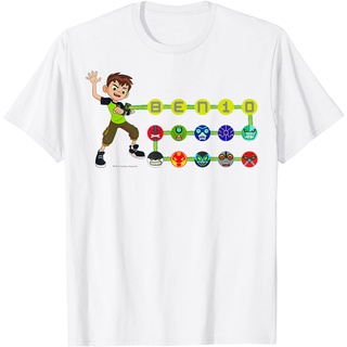 ผ้าฝ้ายคอกลมเสื้อยืดผู้ใหญ่ CN Ben 10 Omnitrix Alien Icons เสื้อยืด - เสื้อยืดผู้ชาย - เสื้อยืดผู้หญิง - เสื้อยืดผู้ชาย