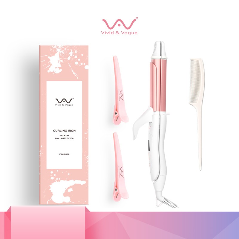Vivid&Vogue เครื่องหนีบม้วนผม 2in1 รุ่น 32MM  อุปกรณ์จัดแต่งทรงผมแบบมืออาชีพ ใช้ได้ทั้งหนีบตรงและม้วนลอน
