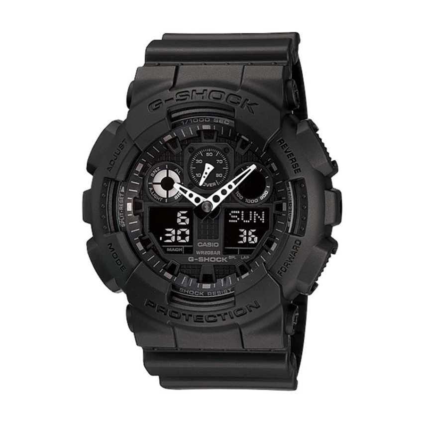 Casio G-Shock Men's Black Resin Strap Watch GA-100-1A1