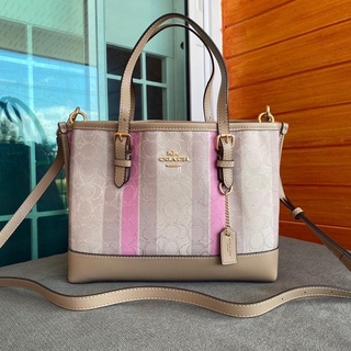 COACH MOLLIE 25 TOTE IN SIGNATURE JACQUARD WITH STRIPES (C4250)