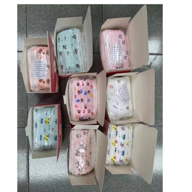 แมสเด็ก หน้ากากเด็ก หนา3ชั้น กล่องละ50ชิ้น