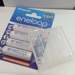 ถ่านชาร์จ AA Eneloop ได้ 4ก้อนพร้อมกล่องเก็บถ่าน