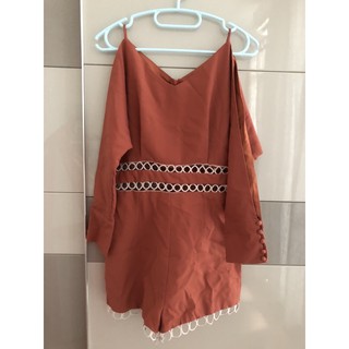 Jumpsuit Peony brand size L สีส้มอิฐ