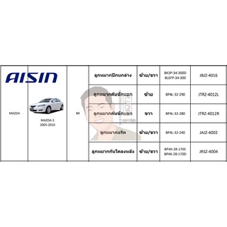 ชุดลูกหมาก AISIN : MAZDA 3 2005-2010