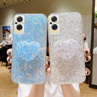 เคสOPPO Reno8 z Reno 8 pro 5G Reno8 5G 2022 แบบนิ่ม ใส ประดับเพชร พร้อมที่ตั้งวาง สําหรับ เคส OPPO Reno 8z 5G