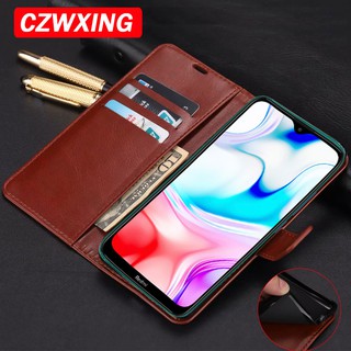 เคสสำ Redmi 8 Case Flip Phone Case PU Leather Xiaomi Redmi 8A 8 A Redmi8 เคสโทรศัพท์มือถือ พลิกซอง