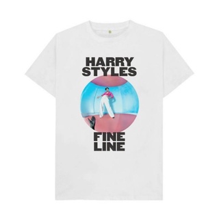 เสื้อยืดสีขาวเสื้อยืด พิมพ์ลาย Harry STYLES FINE LINESS-4XL