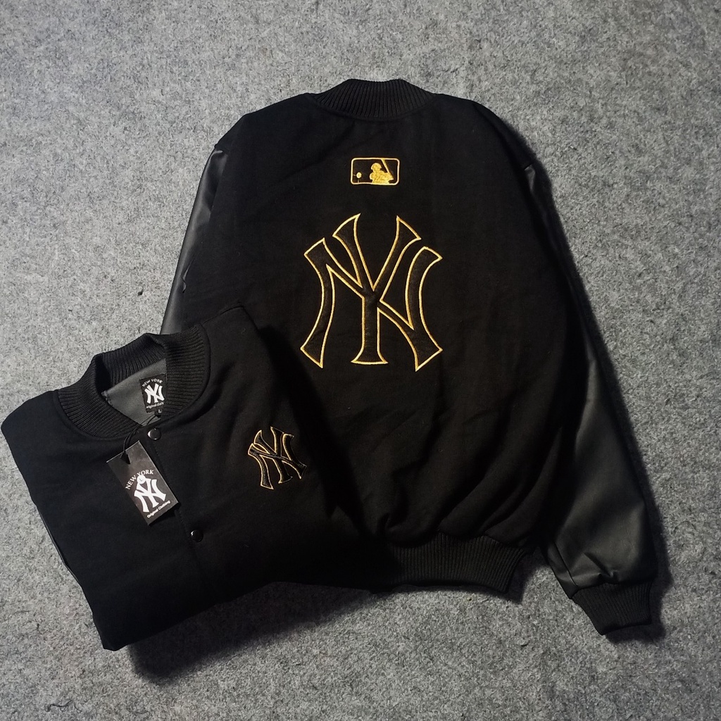 เสื้อแจ็กเก็ต VARSITY JACKET VINTAGE BASEBALL VARSITY JACKET- JACKET VERSITY NEWYORK MLB - ปักลายเต็