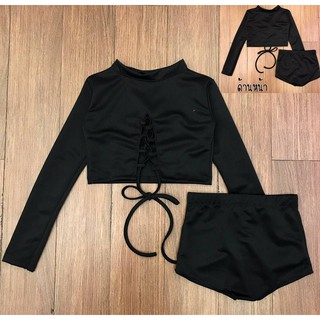 บิกีนี้ Croptop+shortpants (โค้ดช้อปฟรี 90 บาท)