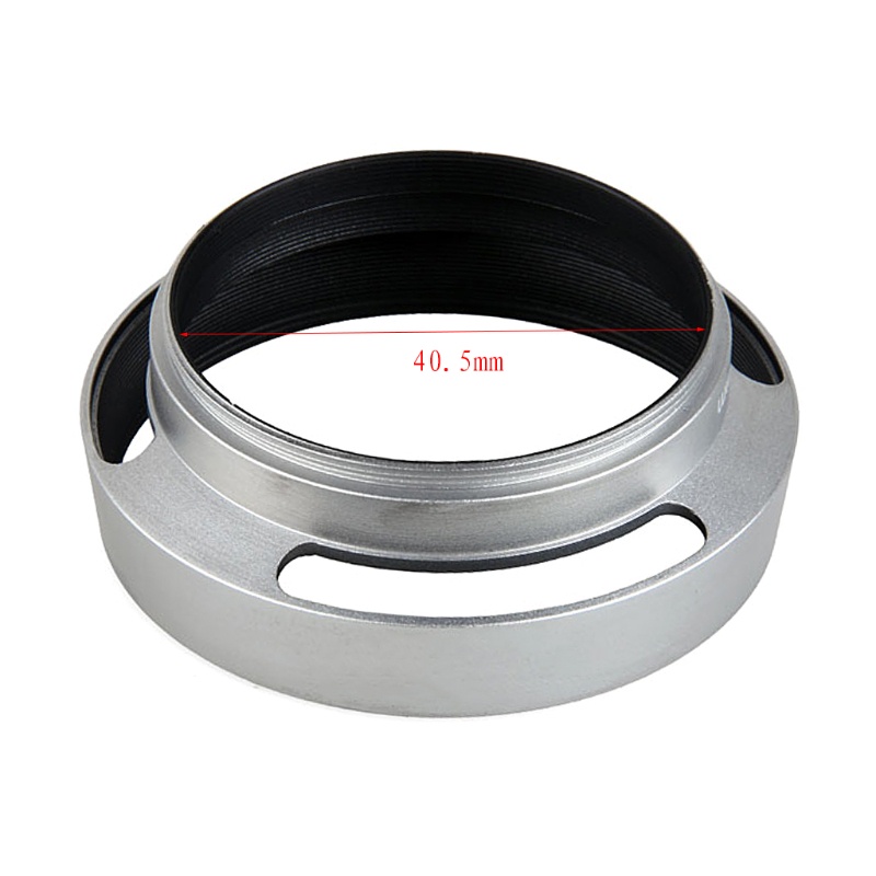 Will 40.5mm Aluminium Silver Lens Oblique Cover Internal thread Hood For Leica Slr #7