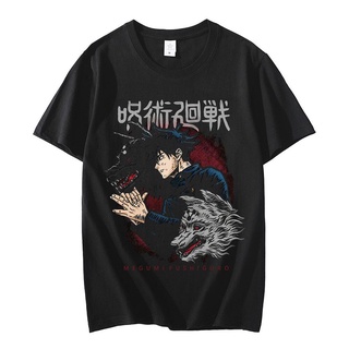 T-shirt  เสื้อยืดแขนสั้น พิมพ์ลายอนิเมะ Jujutsu Kaisen Gojo Satoru Megumi Fushiguro แฟชั่นฤดูร้อน สําหรับผู้ชาย และผู้หญ