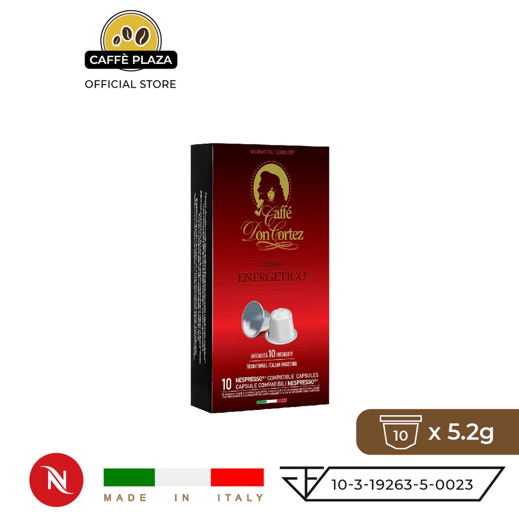 10x Don Cortez กาแฟเอสเปรสโซพรีเมียมอิตาลี NESPRESSO capsule (แคปซูลเนส ...